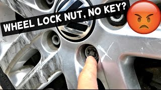 HOW TO REMOVE A WHEEL LOCK NUT WITHOUT A KEY WHEEL  LOCK BOLT REMOVING [upl. by Greeley]