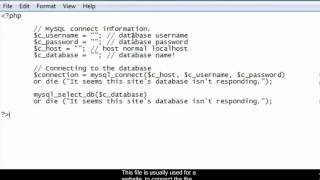Tutorial on making an configphp file PHP [upl. by Olemrac]