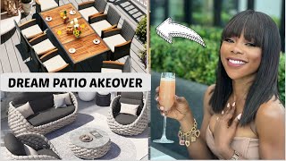 DIY Dream patio makeover final reveal How i built my dream patio start to finish  mercy Gono [upl. by Anihpled]