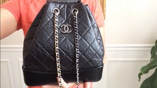 Chanel GABRIELLE Backpack Small  6 Ways to Carry  Chanel LV [upl. by Ahseiym]