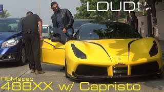 LOUD Novitec Rosso Ferrari 488 w Stage 3 Capristo exhaust  488XX [upl. by Nowujalo]