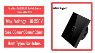 Best Touch Switch EUUK standard White Crystal Glass Panel Touch Switch [upl. by Htebasyle]