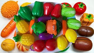 Cutting Plastic Fruit and Vegetables Lemon Paprika Plastic Video ASMR [upl. by Dunn794]