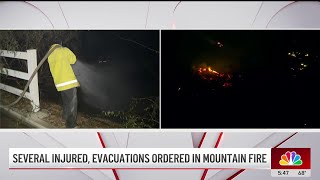 Retired firefighter does what he can to save Camarillo homes from Mountain Fire [upl. by Ahsilra]