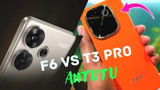 POCO F6 VS VIVO T3 PROIQOO Z9s PRO ANTUTU TEST [upl. by Atiragram716]