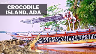 A visit to the Crocodile Island Ada  Ghana [upl. by Alyks]