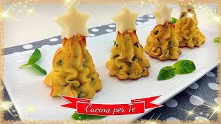 Alberelli di Natale di Patate  Ricette Natalizie [upl. by Anaerb]