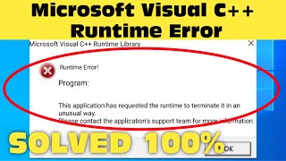 Fix Microsoft Visual C Runtime Library Assertion Failed Error  Fix Microsoft Visual C Runtime [upl. by Issim842]