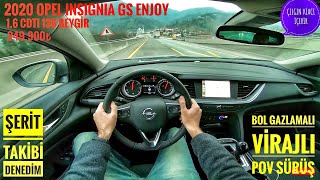 EN PERFORMANSLI DİZEL Mİ 2020 OPEL INSIGNIA GS 16CDTI 136HP  GERÇEK ALMAN GERÇEK OPEL POV 0100 [upl. by Anitsuj165]