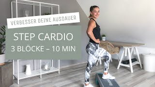 Step Cardio  Verbesser deine Ausdauer  auf dem Steppbrett  keine Choreo  Ausdauertraining [upl. by Enilrahc]