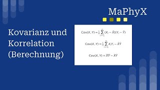 Berechnung der Kovarianz und Korrelation nach Pearson [upl. by Taam]