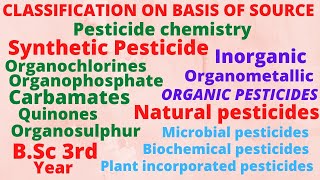 Lecture 02 Pesticide chemistry Classification of Pesticides based on Origin amp Source Part02 [upl. by Alliber]