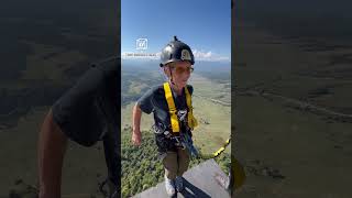 The coolest grandma base jumper 👵😲 🎥 Dmitriy Vereshchako via ViralHog [upl. by Niamart184]