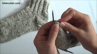 How to knit socks  video tutorial [upl. by Maillw]