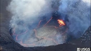 USGS Kilauea summit lava lake [upl. by Aesoh]