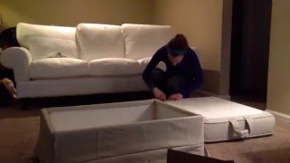 Ikea Ektorp Ottoman Assembly  Time Lapse [upl. by Twila889]