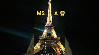 Haseyo Annyeong Eiffel Tower Shining Moment eiffeltower paris monamour jetaime shorts missa 🌻 [upl. by Anaej]