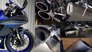 2022 YAMAHA YZF R7 Exhaust Sound Compilation  STOCK AKRAPOVIĆ SPARK KYN TOCE SC PROJECT [upl. by Hpsoj]