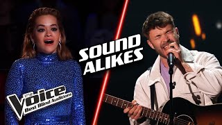 Unbelievable SOUNDALIKES  The Voice Best Blind Auditions [upl. by Edrei733]