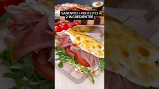 SANDWICH PROTEICO con 2 INGREDIENTES shorts recetas [upl. by Skutchan]