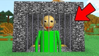 WE TRAPPED BALDIS BASICS IN MINECRAFT [upl. by Enyawad]