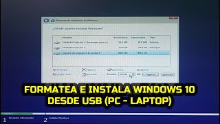 Cómo formatear e instalar Windows 10 desde USB [upl. by Esilenna]