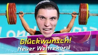 Vier Youtuber heben GEWICHTE amp einer BRICHT DEN WELTREKORD [upl. by Jos]