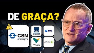 CSN ESTA DE GRAÇA 1213 DE DIVIDEND YELD VALE A PENA INVESTIR EM CMIN3 VALE3 CXSE3 GOAU4 [upl. by Tarrant]