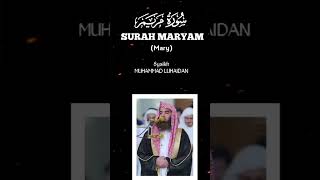 Surah maryam  Muhammad Luhaidanquranrecitation muhammadluhaidan [upl. by Nonad]