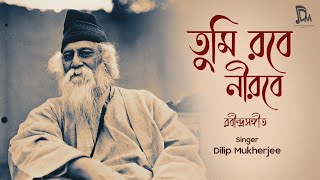 Tumi Robe Nirobe  তুমি রবে নীরবে  Rabindra Sangeet  Cover  Audio Visual  Dilip Mukherjee [upl. by Choong]