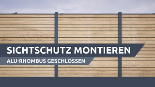 Sichtschutz montieren Steckzaunsystem – AluRhombus geschlossen [upl. by Eidnahs732]