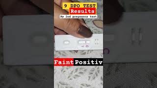 Pregnancy test at 9 DPO days post ovulation pregnantpregnancybaby [upl. by Mendy352]