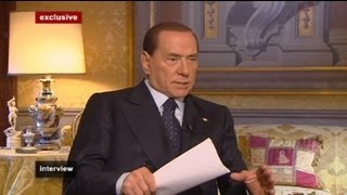 euronews interview  Silvio Berlusconi  quotVladimir Poutine est le meilleur politicien au mondequot [upl. by Gwenora]