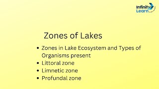 Zones in Lake  Ecosystem and Types of Organisms presentLittoral zonelimnetic zone profundal zone [upl. by Ecnarepmet198]