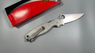 spyderco paramilitary 2 CPM S110V custom titanium scales [upl. by Seaver]