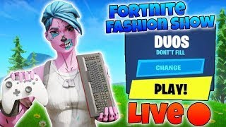 🔴REAL FORTNITE FASHION SHOW LIVE EU  HIDE AND SEEK SCRIMS  FORTNITE LIVE🔴 [upl. by Llenoj663]