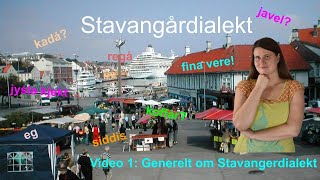 Video 1 stavangerdialekt generelt  jysla og græla løye [upl. by Feilak]