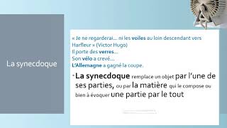 FIGURES DE STYLE  métonymie synecdoque périphrase antonomase  LES FIGURES DE LA SUBSTITUTION [upl. by Meibers]