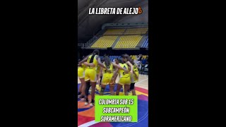 Colombia subcampeona del suramericano sub 15 de baloncesto femeninto [upl. by Enrobyalc]