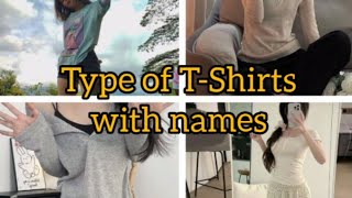 Types of TShirts with name  Tshirt for girls women ladies trending aesthetic tshirt haul yt [upl. by Arihs]