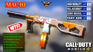 Best Mac10 Attachments For COD Mobile  Fast ADS  No RECOIL  Call of Duty Mobile codm [upl. by Nwahsak52]