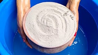 Reuse Cement Clay Pot On Pouring Mixed  Play Paste [upl. by Ellives922]