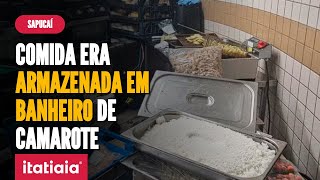 FISCALIZAÃ‡ÃƒO ENCONTRA CAMAROTE DA SAPUCAÃ ARMAZENANDO COMIDA EM UMÂ BANHEIROÂ NOÂ RJ [upl. by Roana]