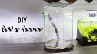 DIY Build an Aquarium  How to Make It Easy Nano Size [upl. by Haughay]