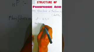 structure of phosphoric acid  H3PO4  SHORTS [upl. by Nemajneb]