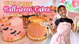 Decorate the CUTEST Halloween Cakes With Me  Bakery ASMR No Talking No Music [upl. by Annez]