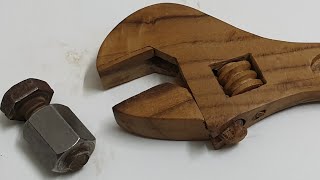 Wooden Adjustable Wrench [upl. by Healy481]