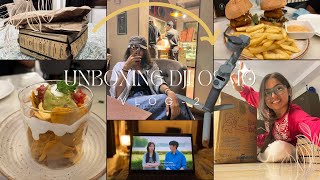 Vlog2 🎀  unboxing Dji Osmo  hamper from home 🙉 viral uniqlo bag  living alone 🤍 [upl. by Atul]