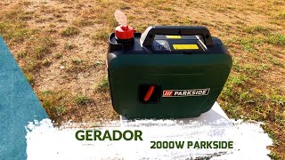 NOVO GERADOR GASOLINA 2000W PARKSIDE NEW GASOLINE GENERATOR 2000W PARKSIDE [upl. by Kurys156]