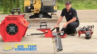 Excavator Sickle Bar Mower  Skid Steer Solutions [upl. by Edythe]